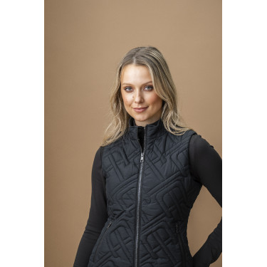 Chaleco acolchado sin mangas Horseware AA Neve Monogram mujer Negro