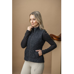 Chaleco acolchado sin mangas Horseware AA Neve Monogram mujer Negro