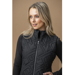 Chaleco acolchado sin mangas Horseware AA Neve Monogram mujer Negro