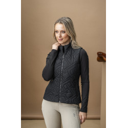 Chaleco acolchado sin mangas Horseware AA Neve Monogram mujer Negro