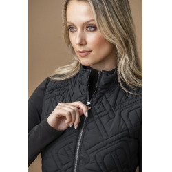 Chaleco acolchado sin mangas Horseware AA Neve Monogram mujer Negro