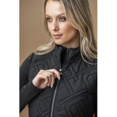 Chaleco acolchado sin mangas Horseware AA Neve Monogram mujer Negro