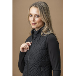 Chaleco acolchado sin mangas Horseware AA Neve Monogram mujer Negro
