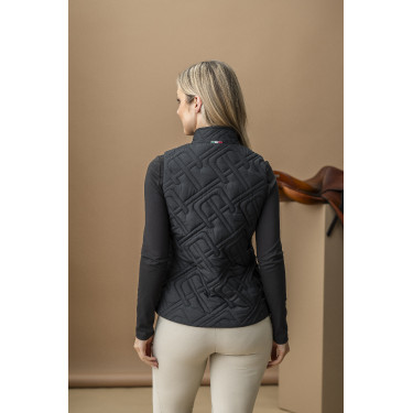 Chaleco acolchado sin mangas Horseware AA Neve Monogram mujer Negro