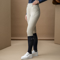 Pantalón híbrido Horseware con asiento de piel AA Fina para mujer Beige