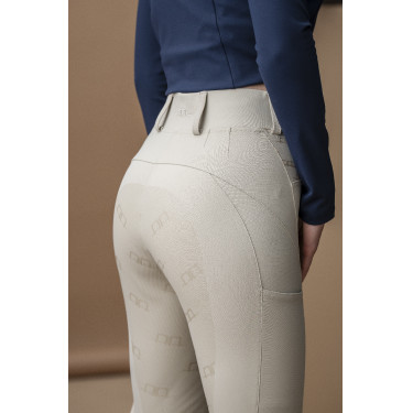 Pantalón híbrido Horseware con asiento de piel AA Fina para mujer Beige