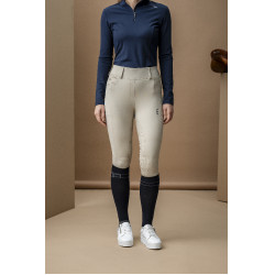 Pantalón híbrido Horseware con asiento de piel AA Fina para mujer Beige