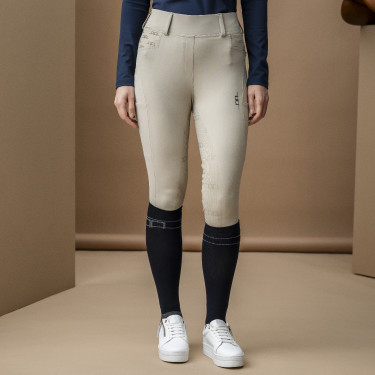 Pantalón híbrido Horseware con asiento de piel AA Fina para mujer Beige