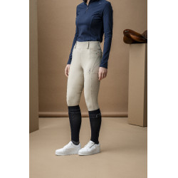 Pantalón híbrido Horseware con asiento de piel AA Fina para mujer Beige