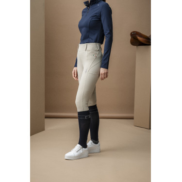 Pantalón híbrido Horseware con asiento de piel AA Fina para mujer Beige