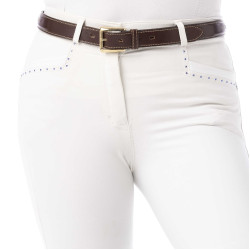 Pantalón Equithème Safir Blanco / azúl Pantalón Equithème Safir Blanco / azúl
