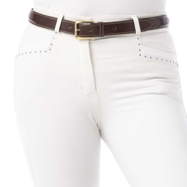 Pantalón Equithème Safir Blanco / azúl Pantalón Equithème Safir Blanco / azúl