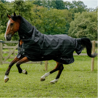 Manta impermeable EQUITHÈME – TYREX Lumin 600D Negro Manta impermeable EQUITHÈME – TYREX Lumin 600D Negro