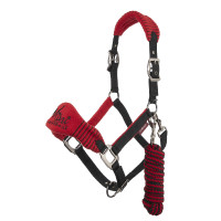 Cabezada de cuadra borreguillo Mini LeMieux con ramal Chilli Rojo Cabezada de cuadra borreguillo Mini LeMieux con ramal Chilli Rojo