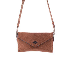 PENELOPE New Phone Pocket Glitter Coñac / purpurina