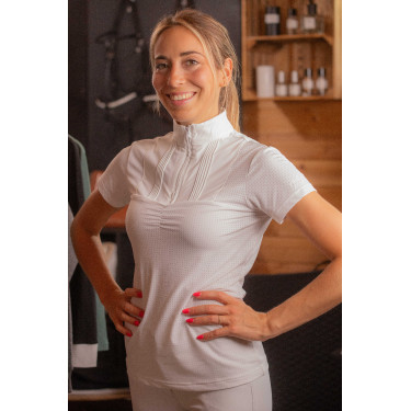 Polo de Concours PENELOPE Florence Mesh MC Blanco