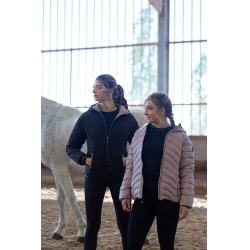 Chaqueta acolchada Te quiero Equithème Lutha Negro / rosa