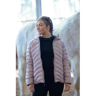 Chaqueta acolchada Te quiero Equithème Lutha Negro / rosa