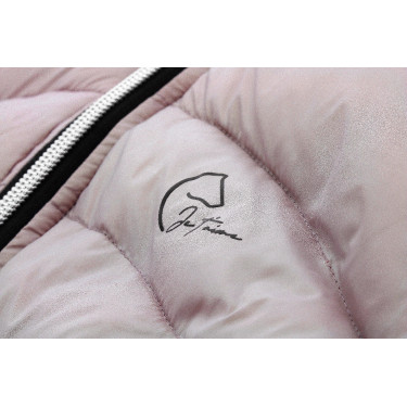 Chaqueta acolchada Te quiero Equithème Lutha Negro / rosa