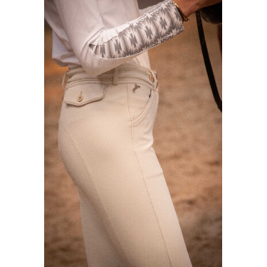 Pantalón Pénélope Point Sellier Crema Beige