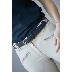 Cinturón Pénélope Pearl Negro / blanco Cinturón Pénélope Pearl Negro / blanco