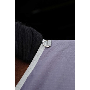 Manta Equithème TYREX 1200D reciclada Gris pardo Marrón