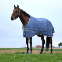 Manta Equithème TYREX 600D reciclada Azul marino Manta Equithème TYREX 600D reciclada Azul marino