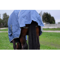 Manta Equithème TYREX 600D reciclada Azul marino Manta Equithème TYREX 600D reciclada Azul marino