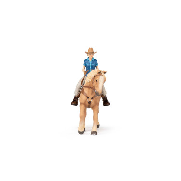 Caballo western con su amazona Papo