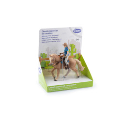 Caballo western con su amazona Papo