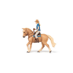 Caballo western con su amazona Papo