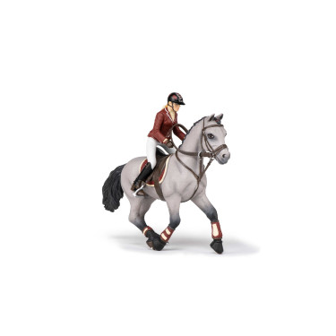 Caballo de concurso con su amazona Papo