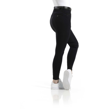 Pantalón Equithème Safir con culera de silicona Negro / azúl