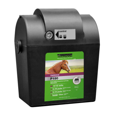Electrificador de pastos a batería Beaumont Paddock P180 + panel solar