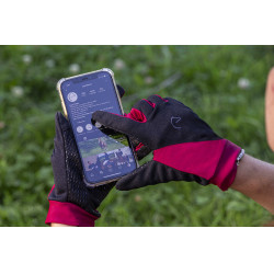 Guantes Equi-Theme Knit digital Negro / ciruela