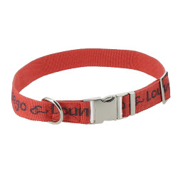 Collar de nailon Diego & Louna para perros Coral / antracita Rojo