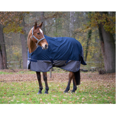 Manta EQUI-THÈME Tyrex 600 D Azúl marino / gris Manta EQUI-THÈME Tyrex 600 D Azúl marino / gris