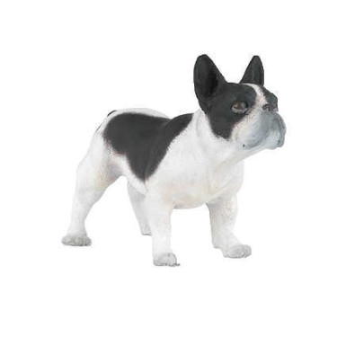 Figurita Bulldog negro y blanco