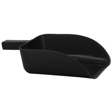 Pala medidor de pienso de plástico Negro