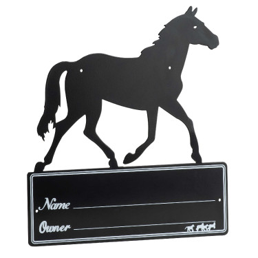 Placa de box "Silhouette de cheval"