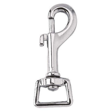 Mosquetón 20 mm cuadrado acero niquelado