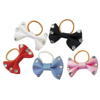 Goma con lazos Equi-Theme con cristalitos transparentes