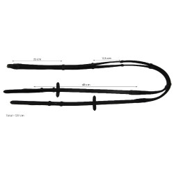 Riendas Supergrip espesas Eric Thomas Pro Negro