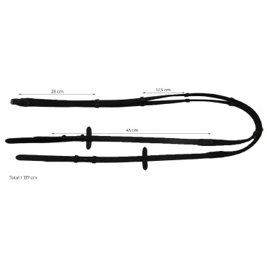 Riendas Supergrip espesas Eric Thomas Pro Negro