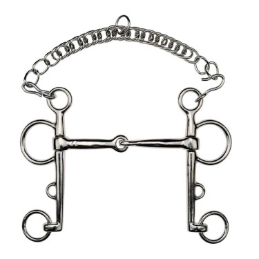 Pelham partido de acero niquelado