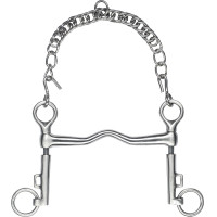 Bocado Feeling de polo de acero inoxidable satén con cama corta