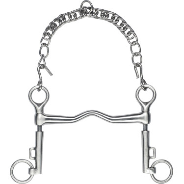 Bocado Feeling de polo de acero inoxidable satén con cama corta