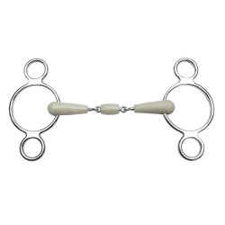 Filete ajustable Feeling 3 anillas flexi con embocadura de 3 piezas