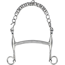 Bocado de doma Feeling l’hotte de acero inoxidable satén con puente