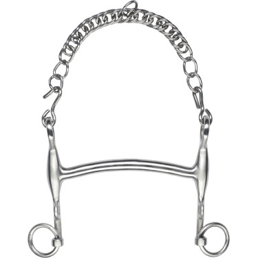 Bocado de doma Feeling l’hotte de acero inoxidable satén con puente